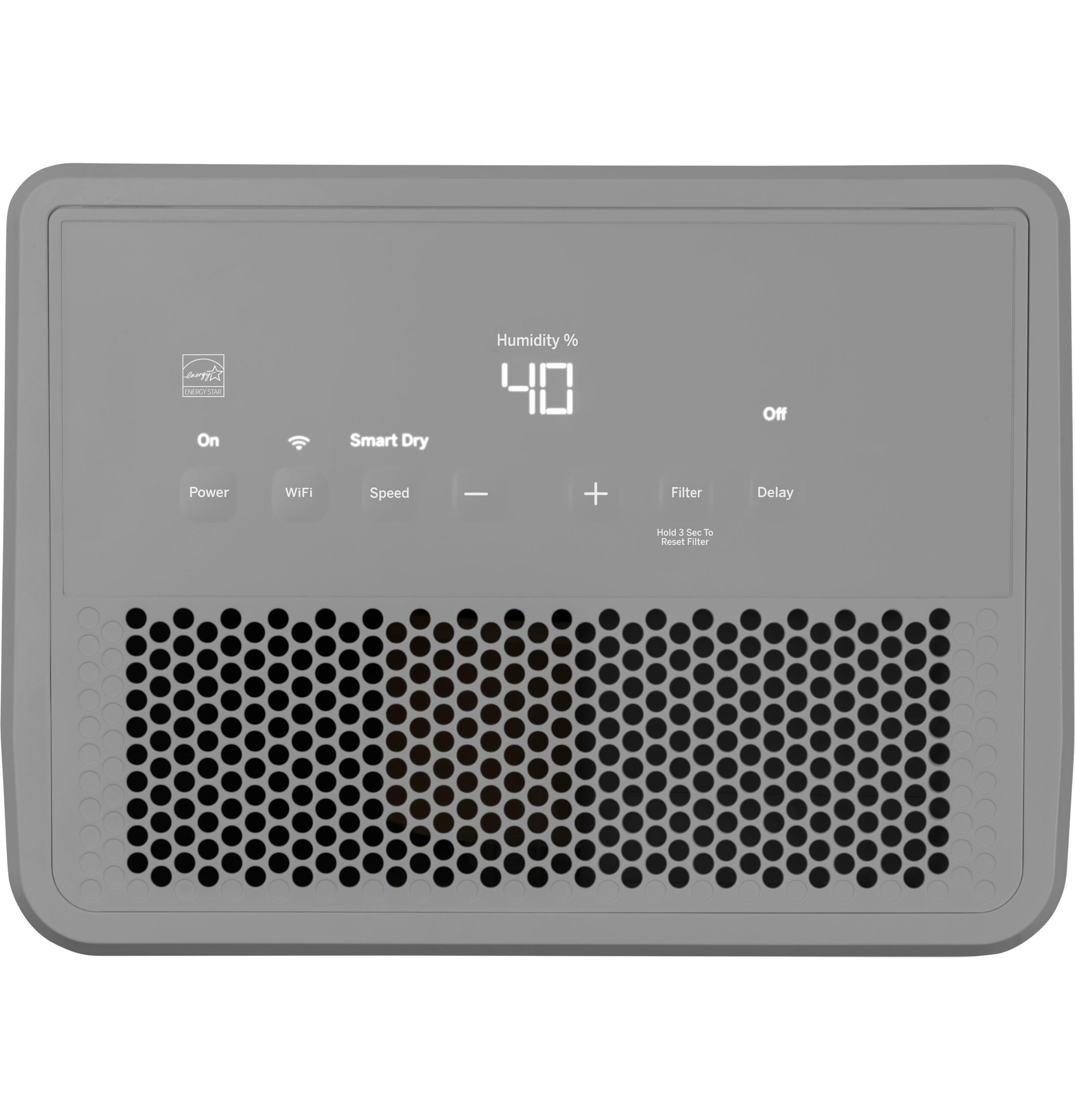 Ge Appliances AWHR50LB Ge® 50 Pint Energy Star® Smart Portable Dehumidifier With Smart Dry For Wet Spaces