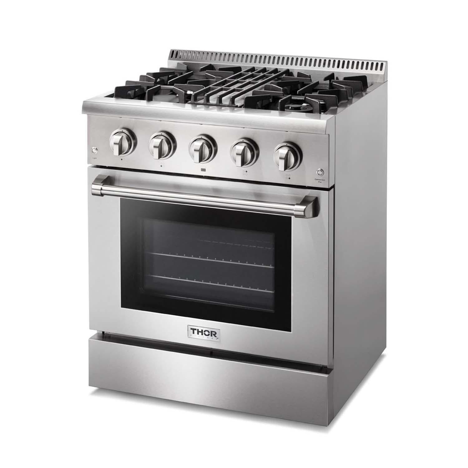 Thor Kitchen HRD3088ULP Professional 30 Inch Dual Fuel Range In Stainless Steel - Liquid Propane