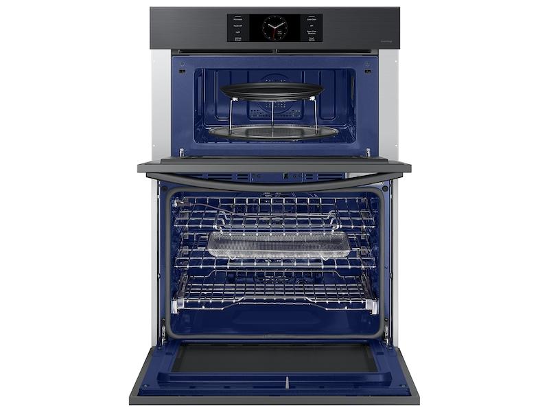 Samsung NQ70CG700DMT Bespoke 30" Microwave Combination Wall Oven With With Flex Duo™ In Matte Black Steel