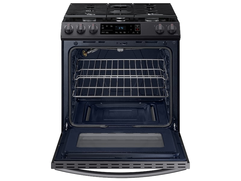 Samsung NX60T8111SG 6.0 Cu. Ft. Front Control Slide-In Gas Range With Wi-Fi In Black Stainless Steel