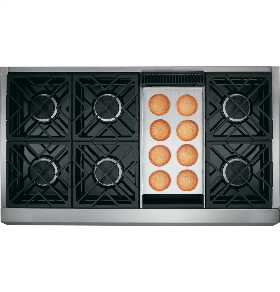 Cafe CGU486P2MS1 Café 48" Professional Gas Rangetop With 6 Burners And Griddle (Natural Gas)