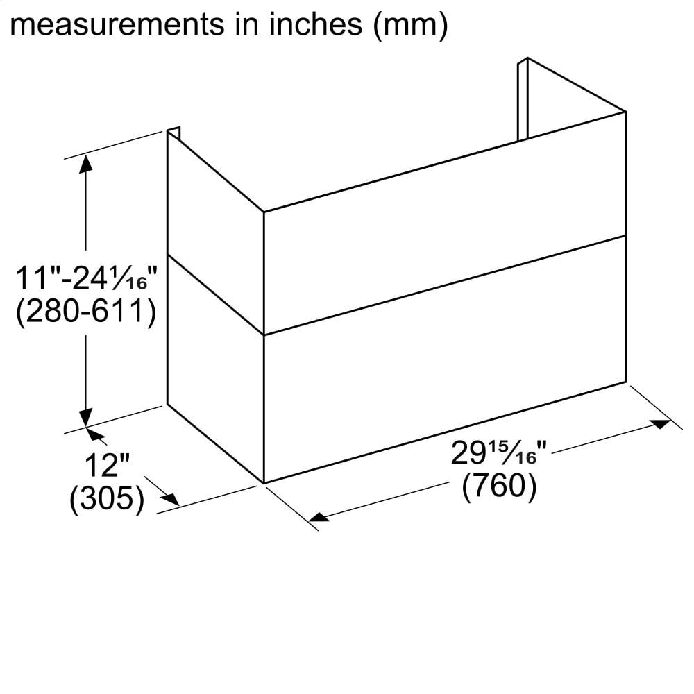Thermador DC3089W 8'-9' Duct Cover Pro Wall Hood, 30