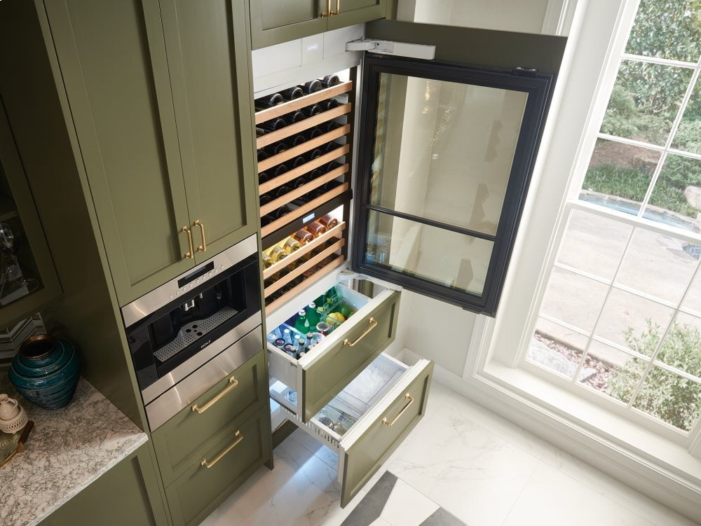 Sub-Zero IW30CIRH 30" Designer Wine Storage With Refrigerator/Freezer Drawers - Panel Ready