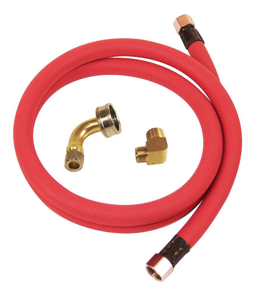 Maytag W10278627RP Universal Industrial-Grade 6' Dishwasher Water Supply Kit - Red
