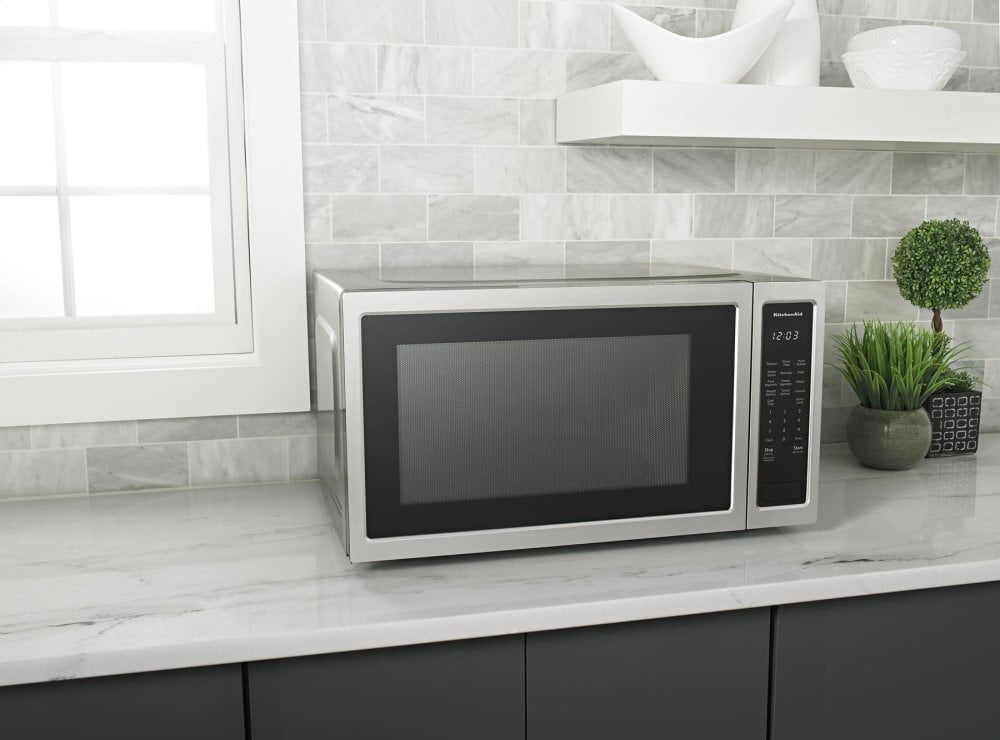Kitchenaid KMCS3022GSS 24" Countertop Microwave Oven - 1200 Watt - Stainless Steel
