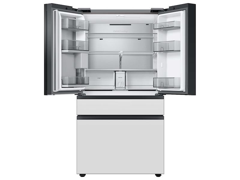 Samsung RF29BB86004M Bespoke 4-Door French Door Refrigerator (29 Cu. Ft.) With Beverage Center™ In Morning Blue Glass Top Panels And White Glass Middle And Bottom Panels
