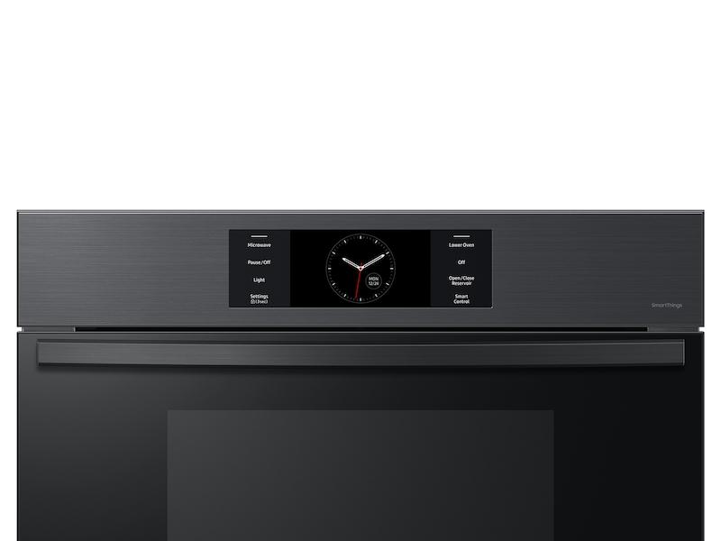 Samsung NQ70CG700DMT Bespoke 30" Microwave Combination Wall Oven With With Flex Duo™ In Matte Black Steel
