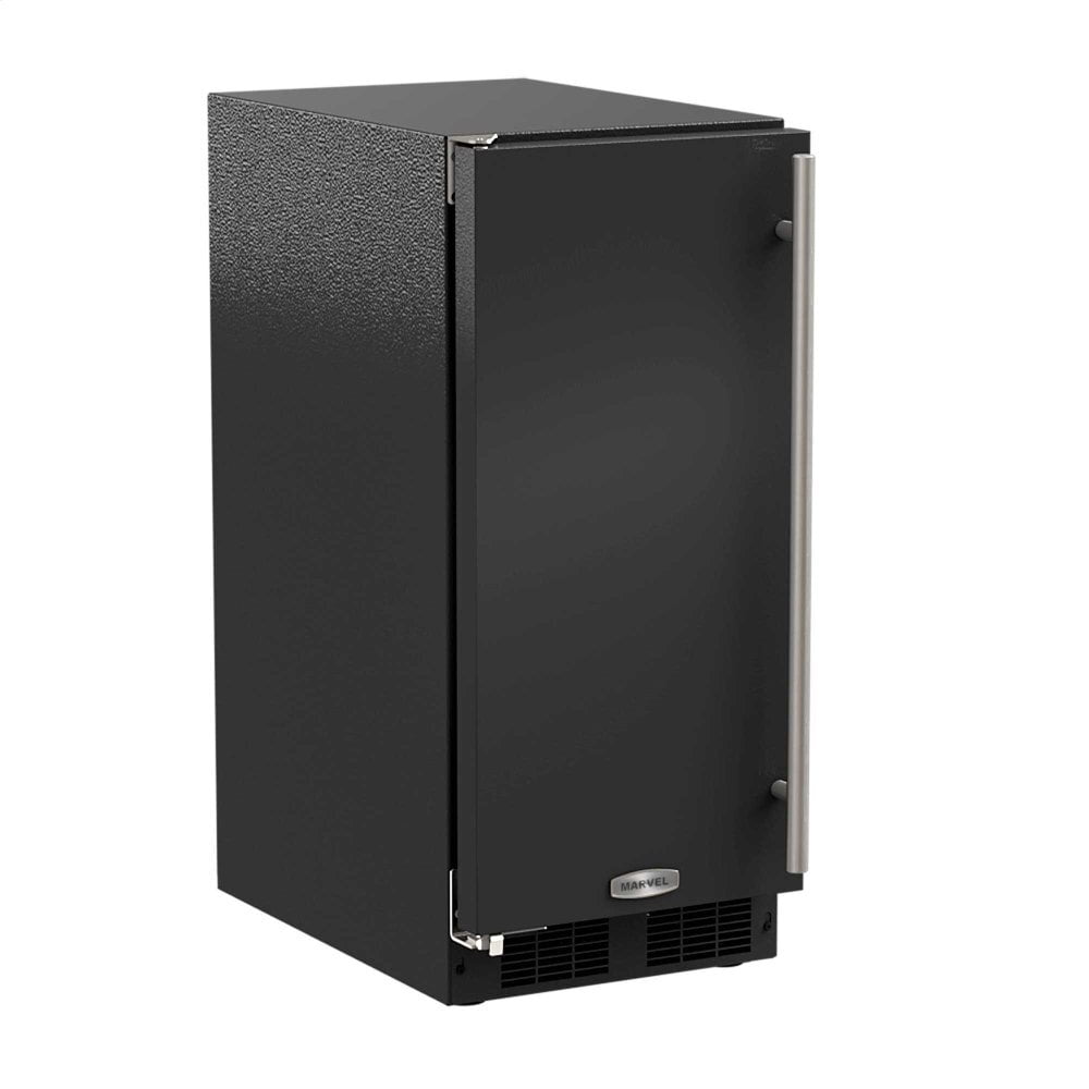 Marvel ML15CPS2LB 15-In Built-In Clear Ice Machine With Arctic White Illuminice With Door Style - Black, Door Swing - Left, Pump - Yes