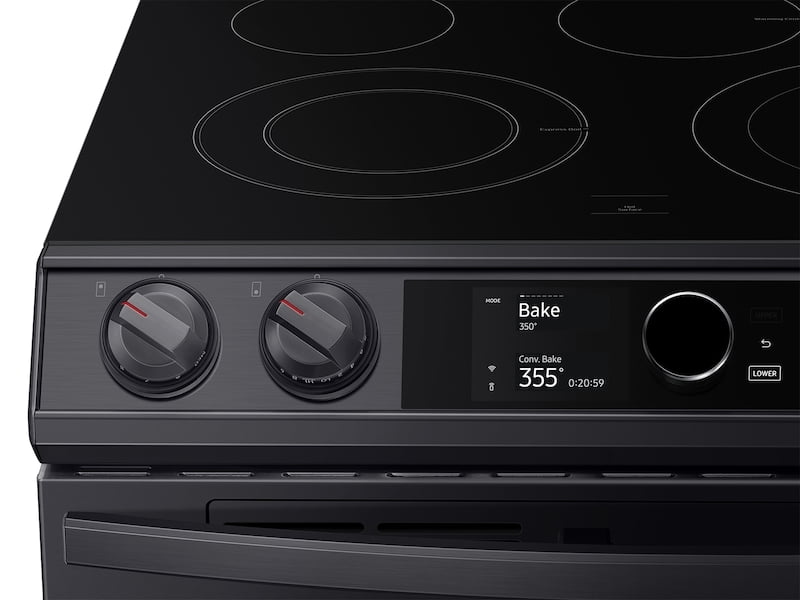 Samsung NE63T8751SG 6.3 Cu. Ft. Flex Duo™ Front Control Slide-In Electric Range With Smart Dial, Air Fry & Wi-Fi In Black Stainless Steel