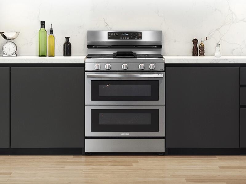 Samsung NX60A6751SS 6.0 Cu. Ft. Smart Freestanding Gas Range With Flex Duo™, Stainless Cooktop & Air Fry In Stainless Steel