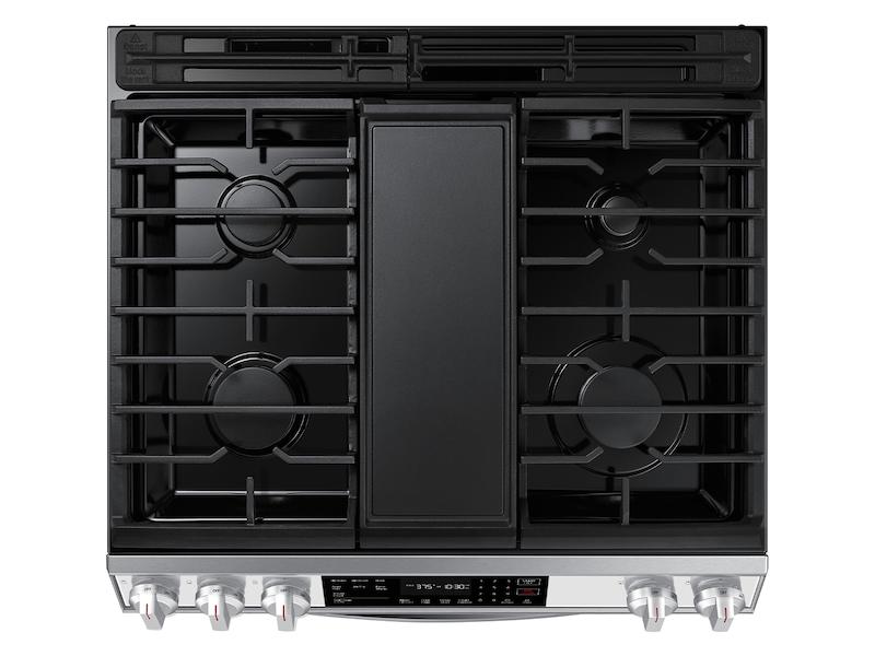 Samsung NX60CB831512 Bespoke 6.0 Cu. Ft. Smart Slide-In Gas Range With Air Fry & Convection In White Glass
