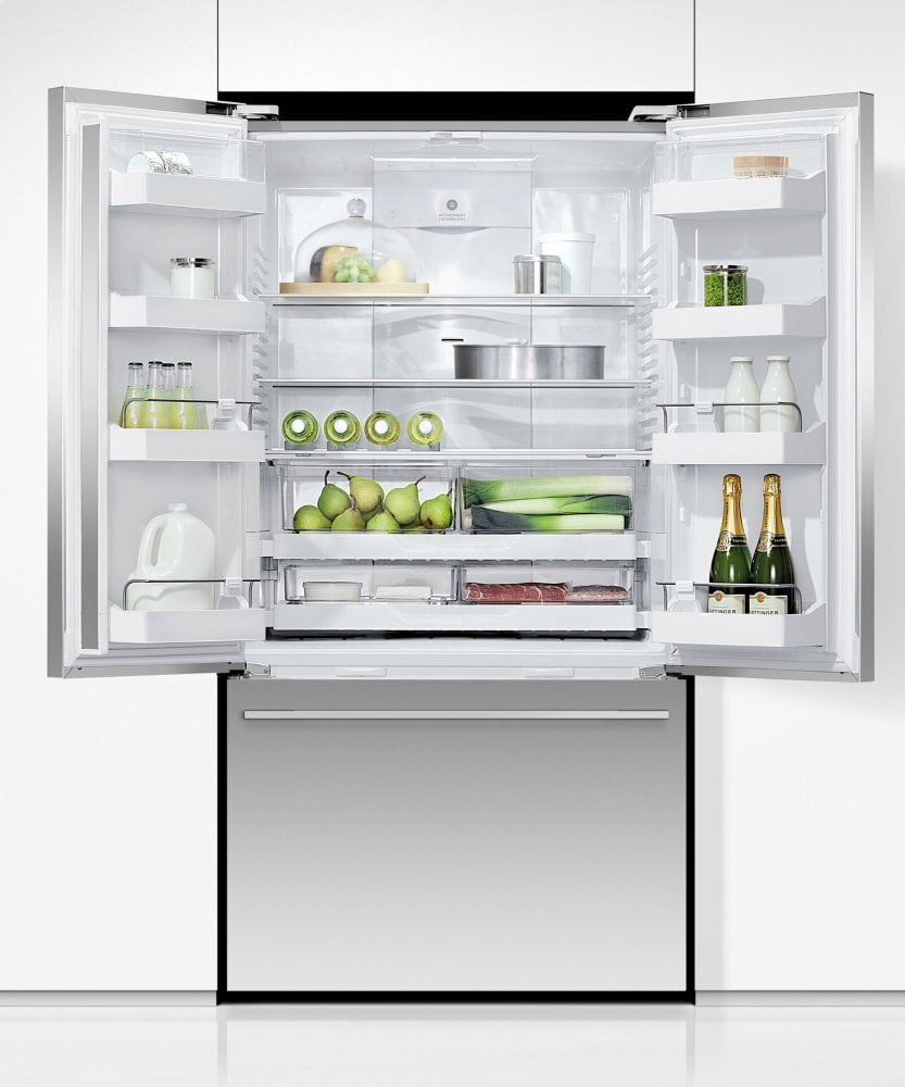 Fisher & Paykel RF201ADJSX5 Freestanding French Door Refrigerator Freezer, 36