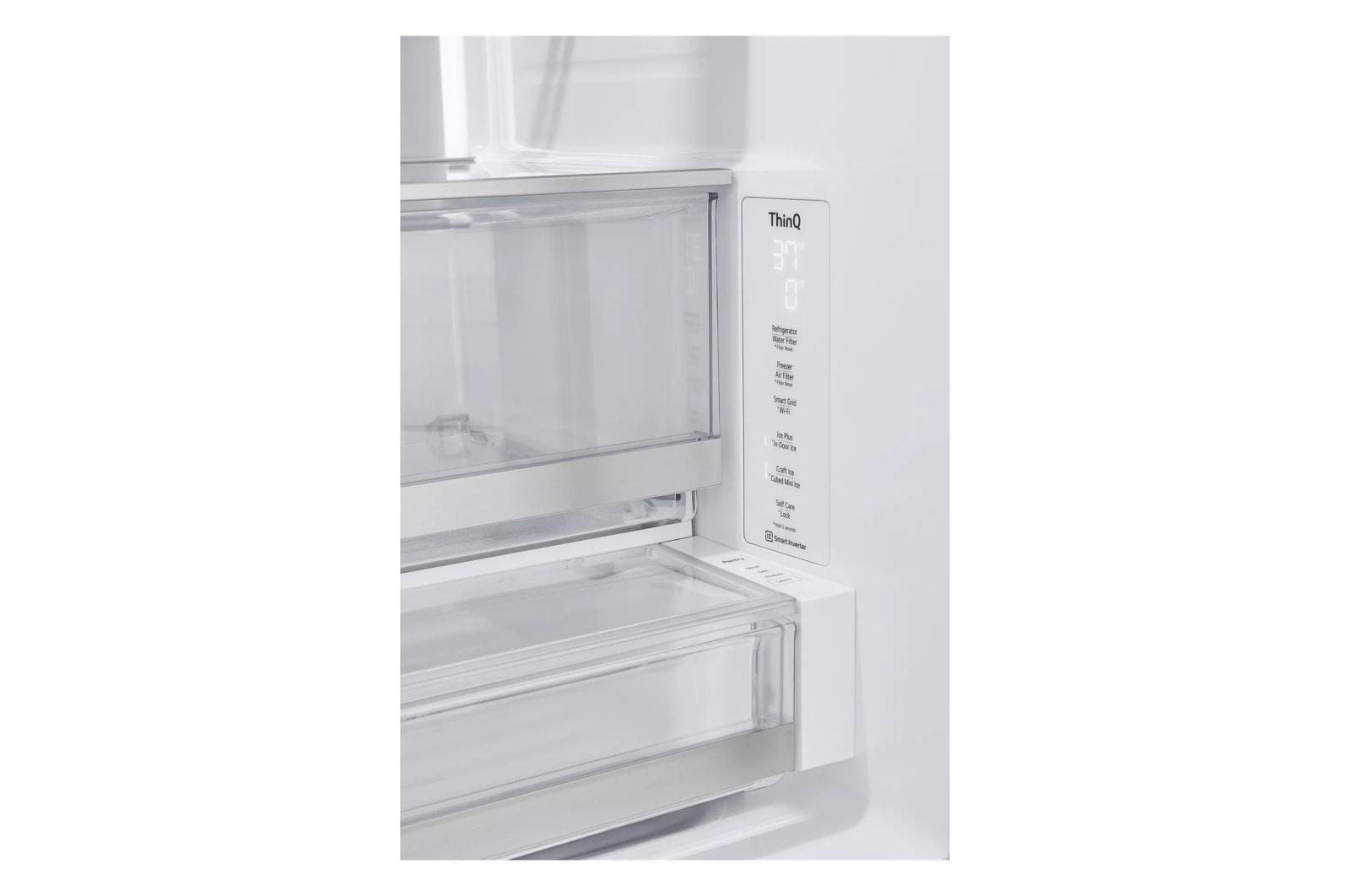 Lg LRYKC2606D 26 Cu. Ft. Smart Mirror Instaview® Counter-Depth Max™ French Door Refrigerator With Four Types Of Ice