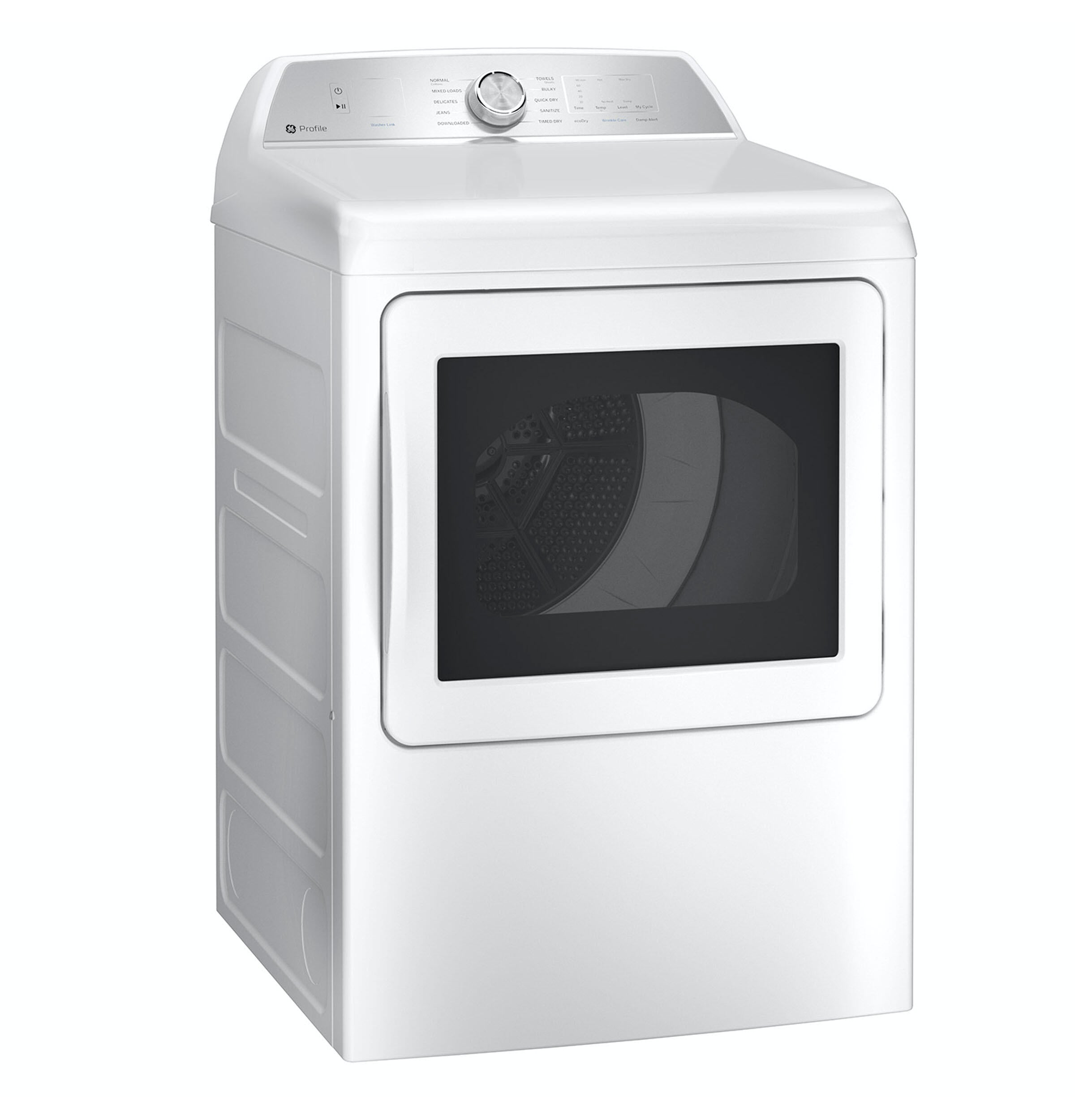 Ge Appliances PTD60GBSRWS Ge Profile™ 7.4 Cu. Ft. Capacity Aluminized Alloy Drum Gas Dryer With Sanitize Cycle And Sensor Dry