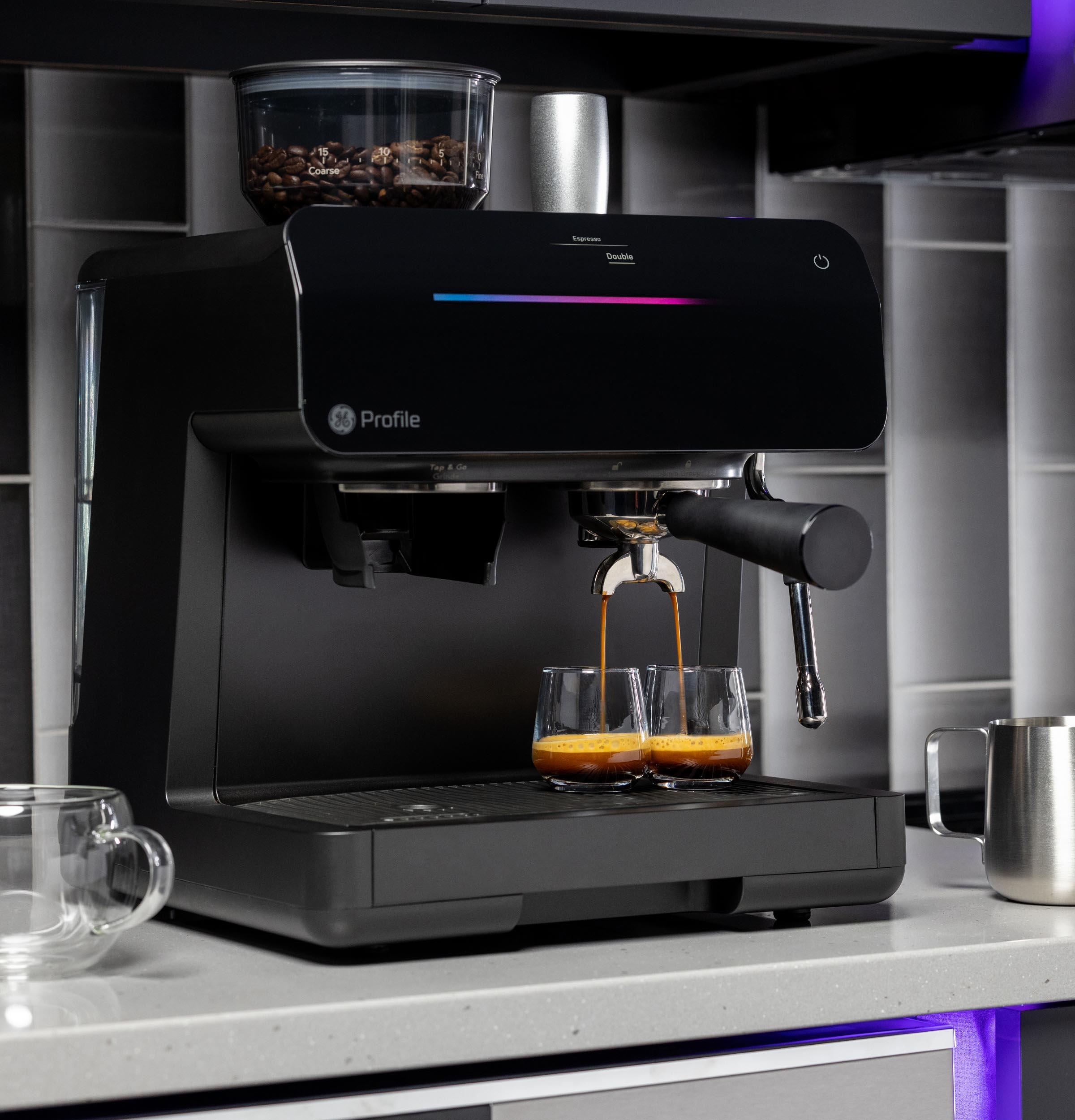 Ge Appliances P7CESAS6RBB Ge Profile™ Semi Automatic Espresso Machine + Frother