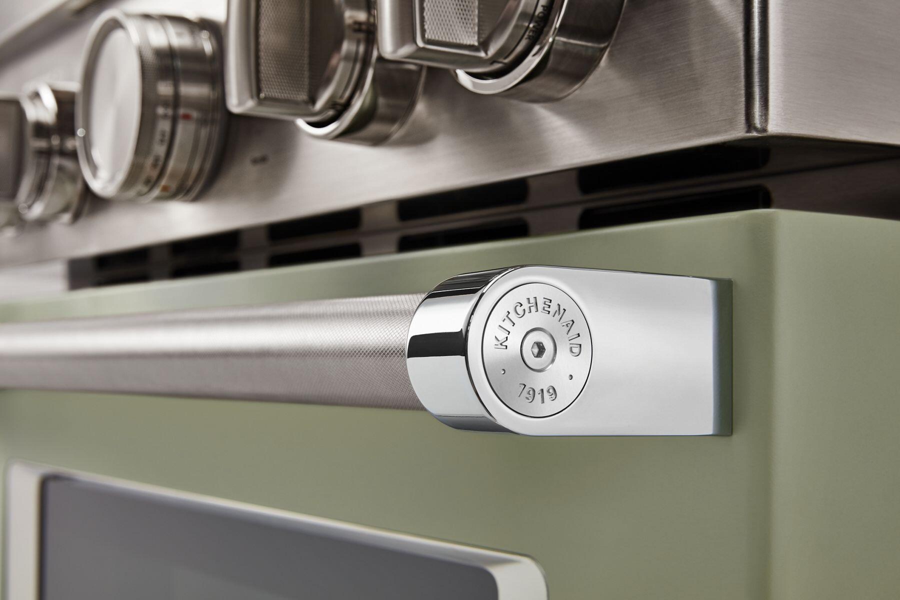 Kitchenaid KFDC500JAV Kitchenaid® 30'' Smart Commercial-Style Dual Fuel Range With 4 Burners - Avocado Cream