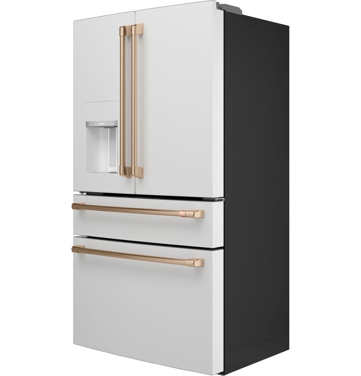Cafe CXE22DP4PW2 Café™ Energy Star® 22.3 Cu. Ft. Smart Counter-Depth 4-Door French-Door Refrigerator