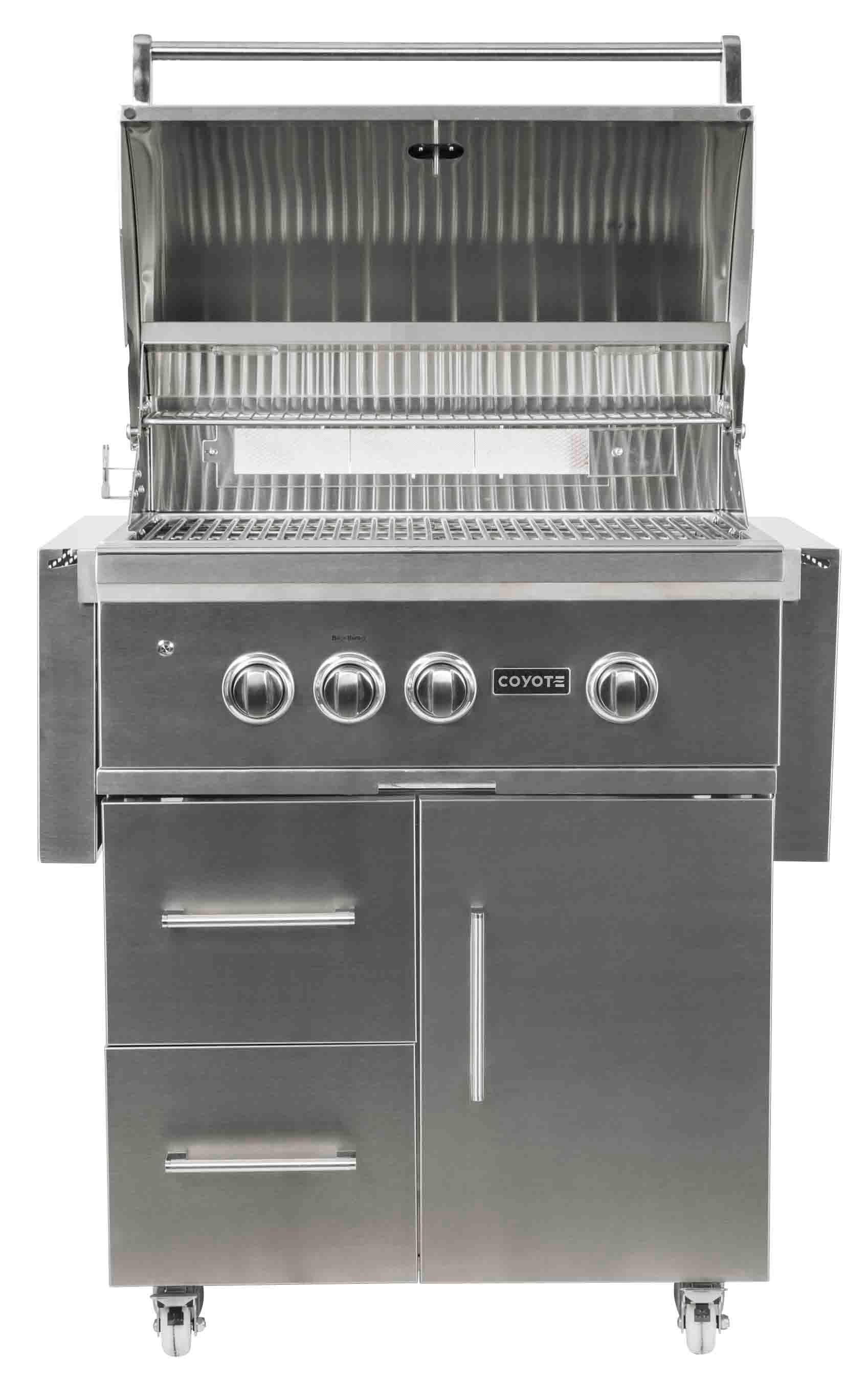 Coyote C2SL30LP 30" Grill Built-In Lp; Infinity Burners; Ceramics; Led'S
