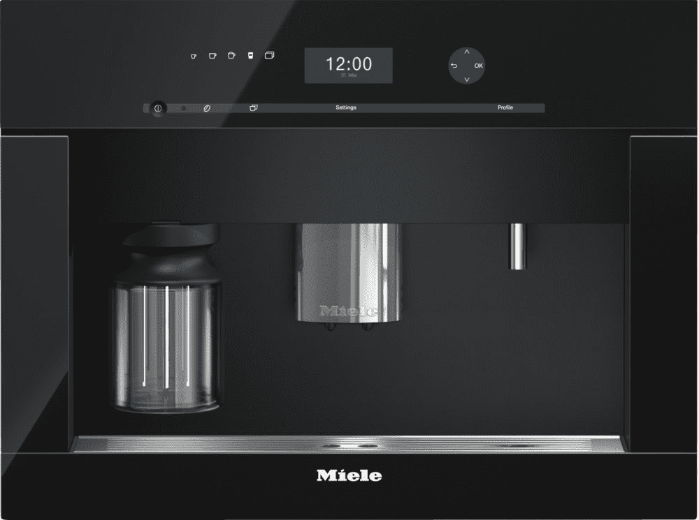 Miele CVA6401 Black Built-In Coffee Machine With Bean-To Cup System And Onetouch For Two Prep. For Perfect Coffee Enjoyment.