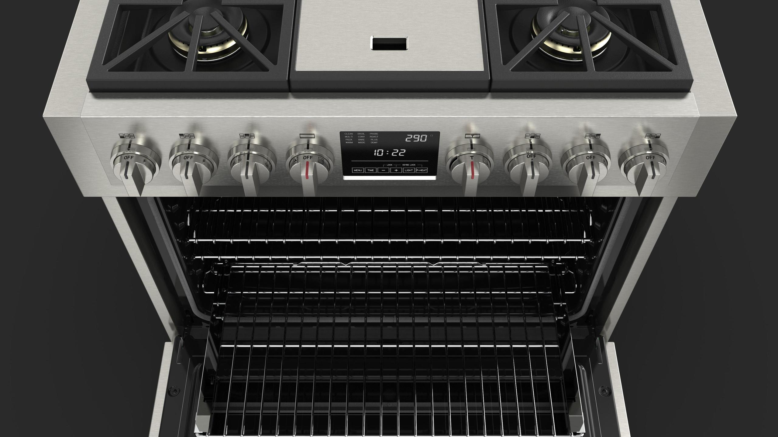 Fulgor Milano F6PDF364GS1 36 Dual Fuel Pro Range With Griddle