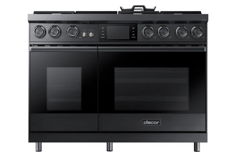Dacor DOP48M96DPM 48" Pro Dual-Fuel Steam Range, Graphite Stainless Steel, Liquid Propane