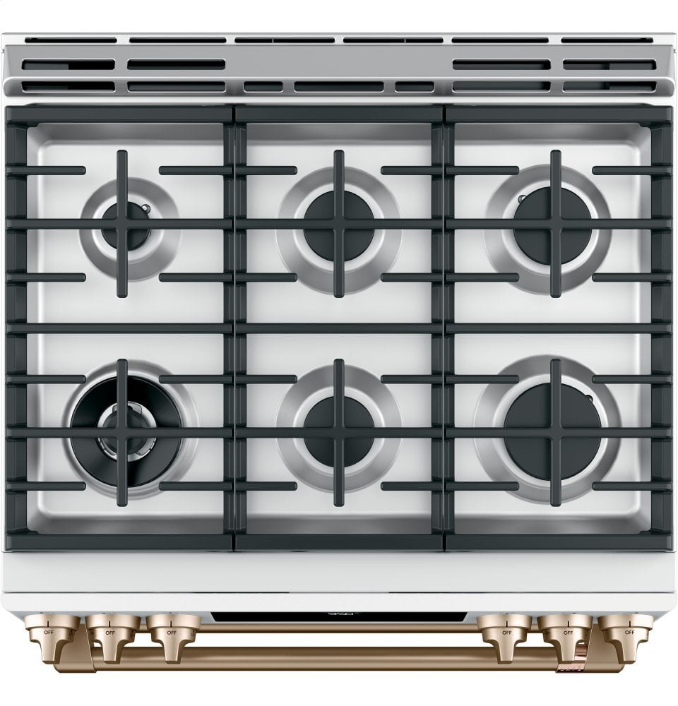 Cafe C2S950P4MW2 Café 30" Smart Slide-In, Front-Control, Dual-Fuel, Double-Oven Range With Convection
