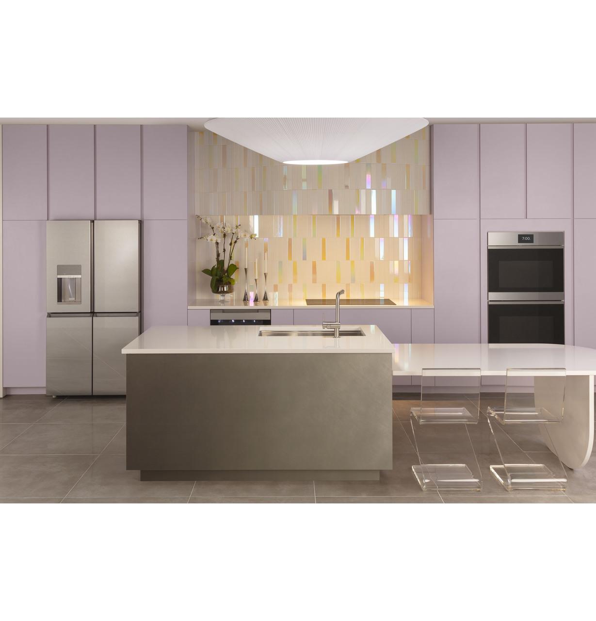 Cafe CTD90DM2NS5 Café™ Minimal Series 30" Smart Built-In Convection Double Wall Oven In Platinum Glass
