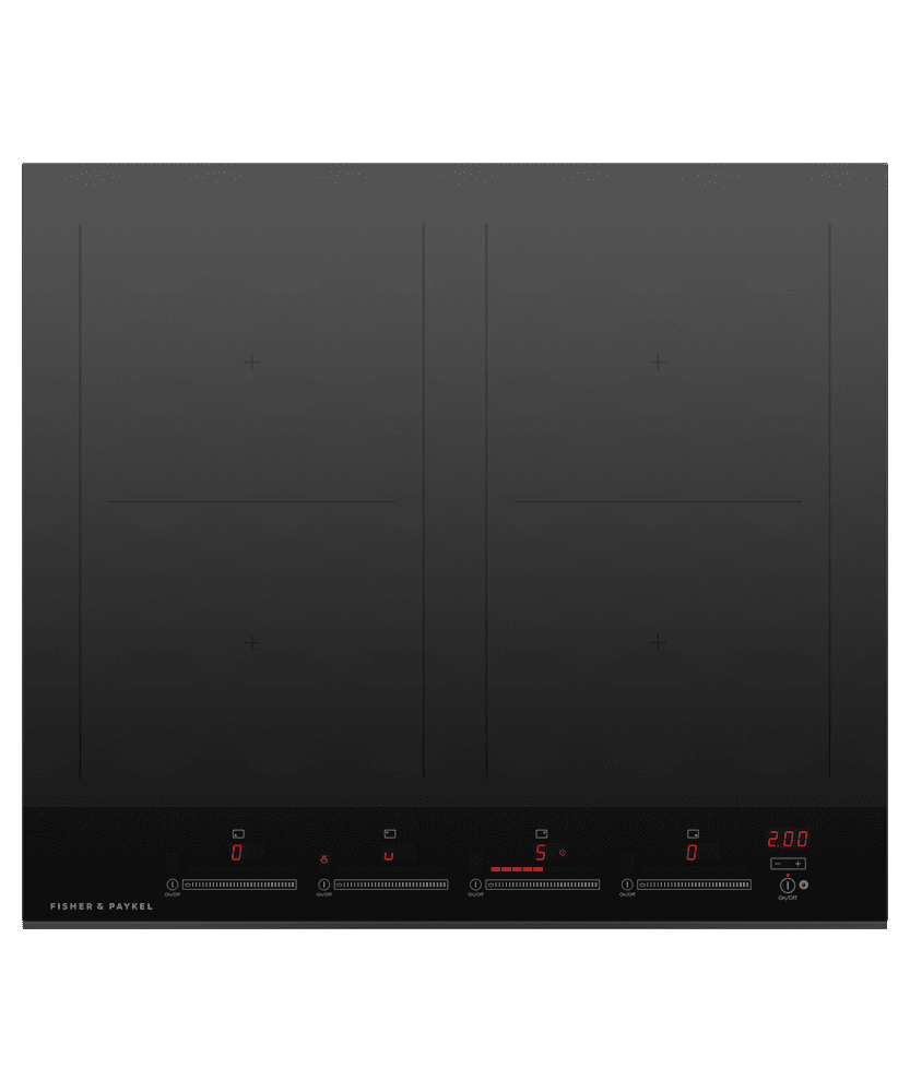 Fisher & Paykel CI244DTB4 Induction Cooktop, 24", 4 Zones, With Smartzone