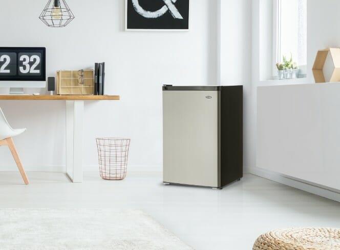 Danby DCR045B1BSLDB Danby 4.5 Cu. Ft. Compact Fridge With True Freezer In Stainless Steel