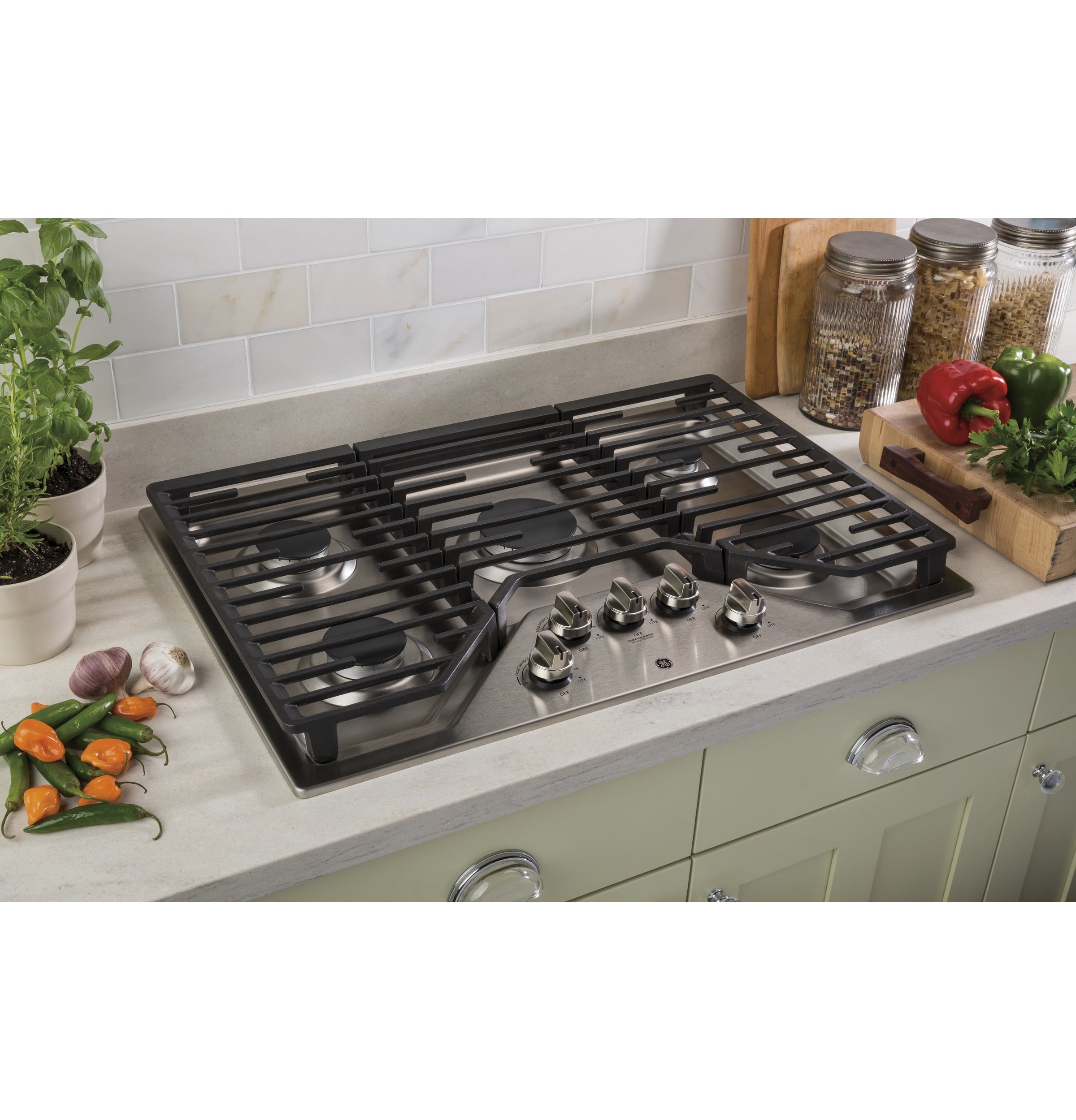 Ge Appliances JGP5030SLSS Ge® 30" Built-In Gas Cooktop With 5 Burners And Dishwasher Safe Grates
