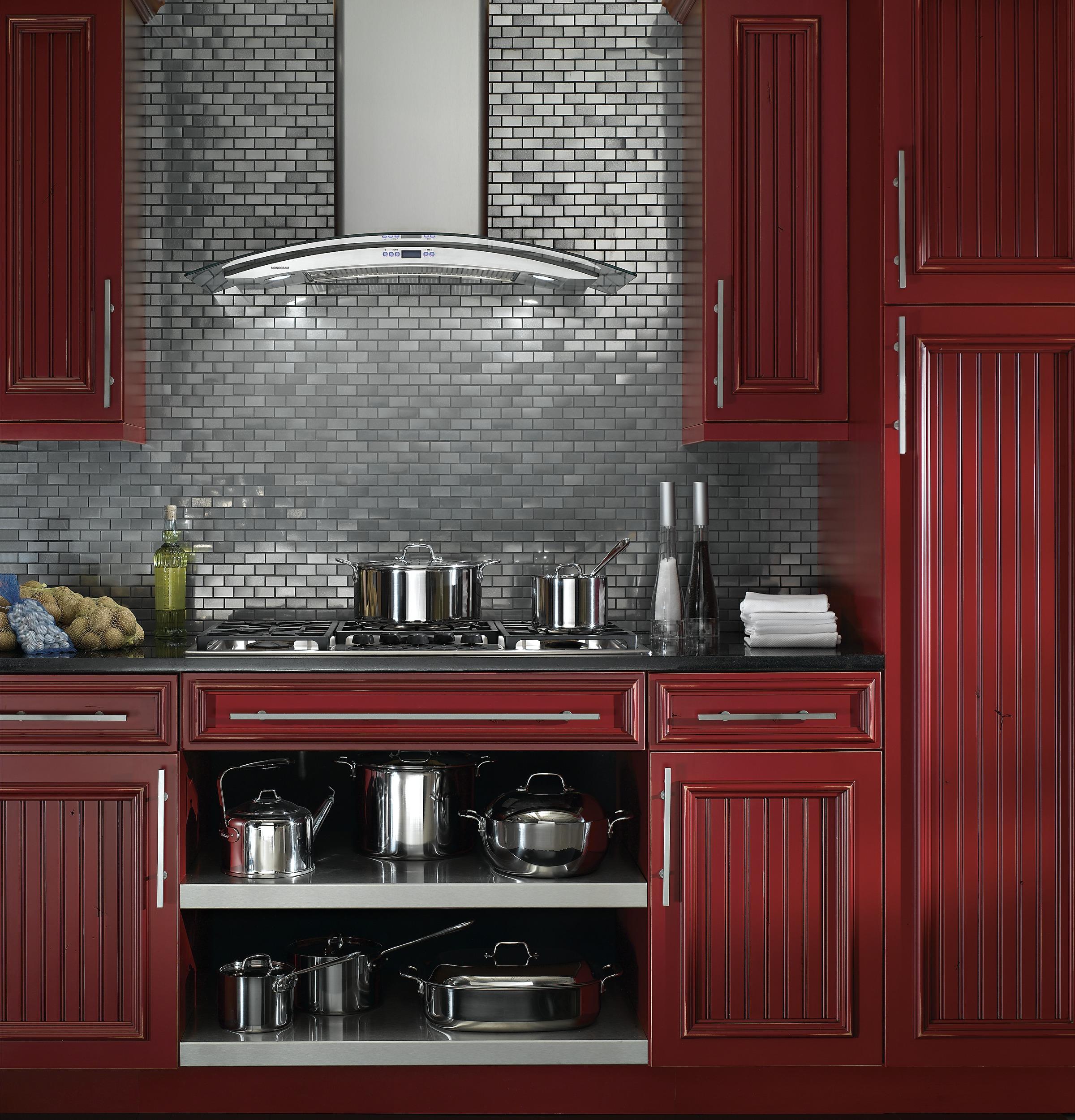 Monogram ZV900SLSS Monogram 36" Glass Canopy Wall-Mounted Hood - Gray