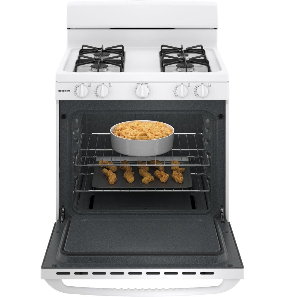 Hotpoint RGBS300DMWW Hotpoint® 30" Free-Standing Gas Range