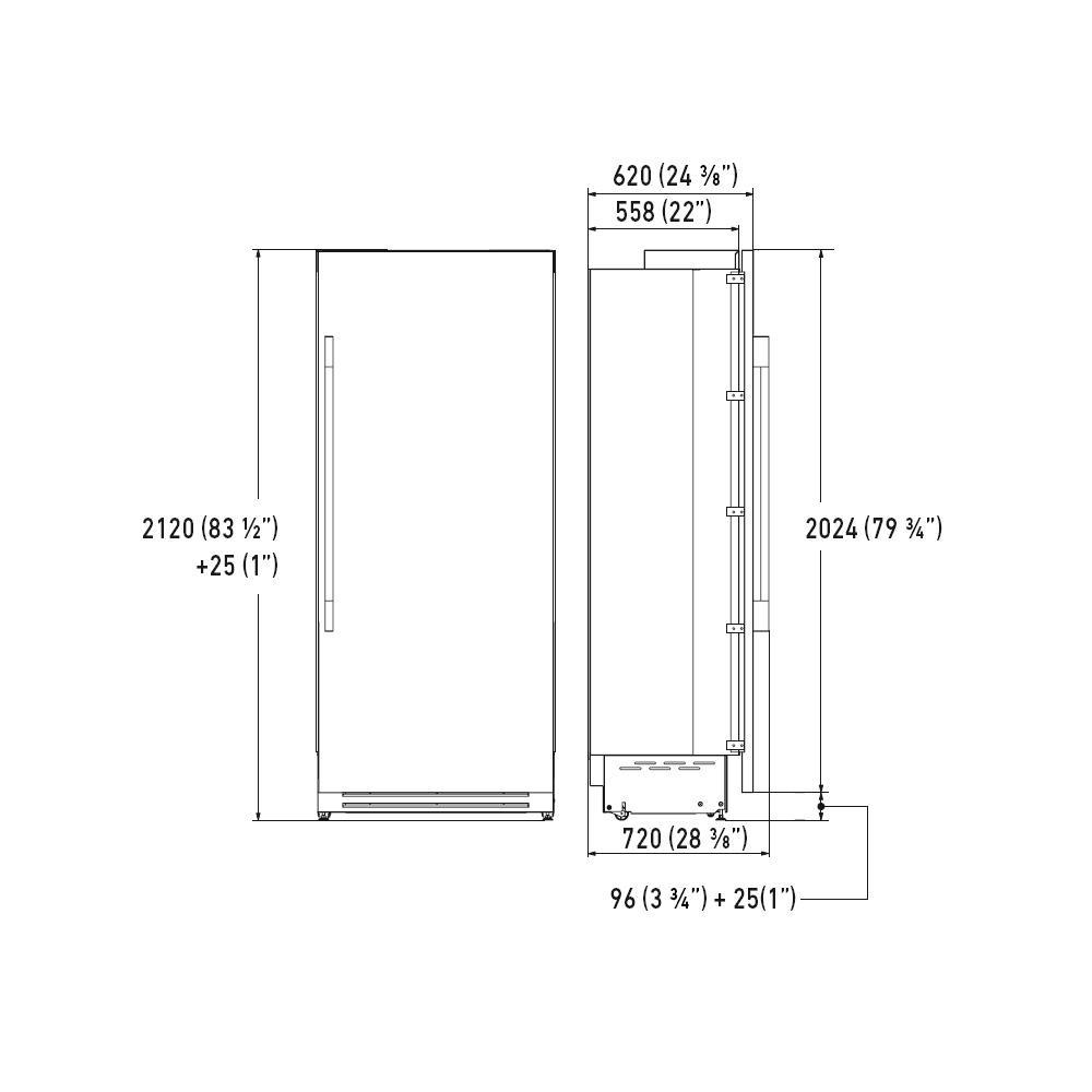 Fulgor Milano F7SRC36S1R 36" Fridge Column