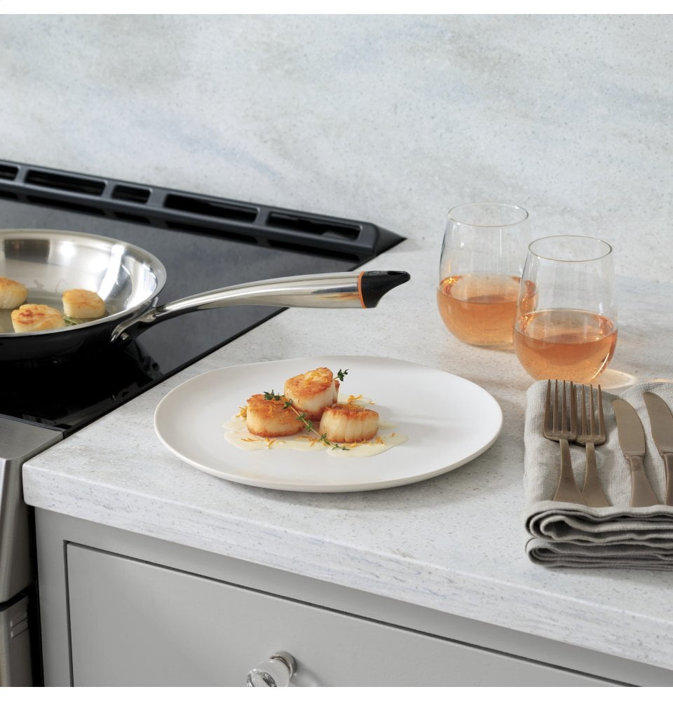 Cafe CHS900P2MS1 Café 30" Smart Slide-In, Front-Control, Induction And Convection Range With Warming Drawer