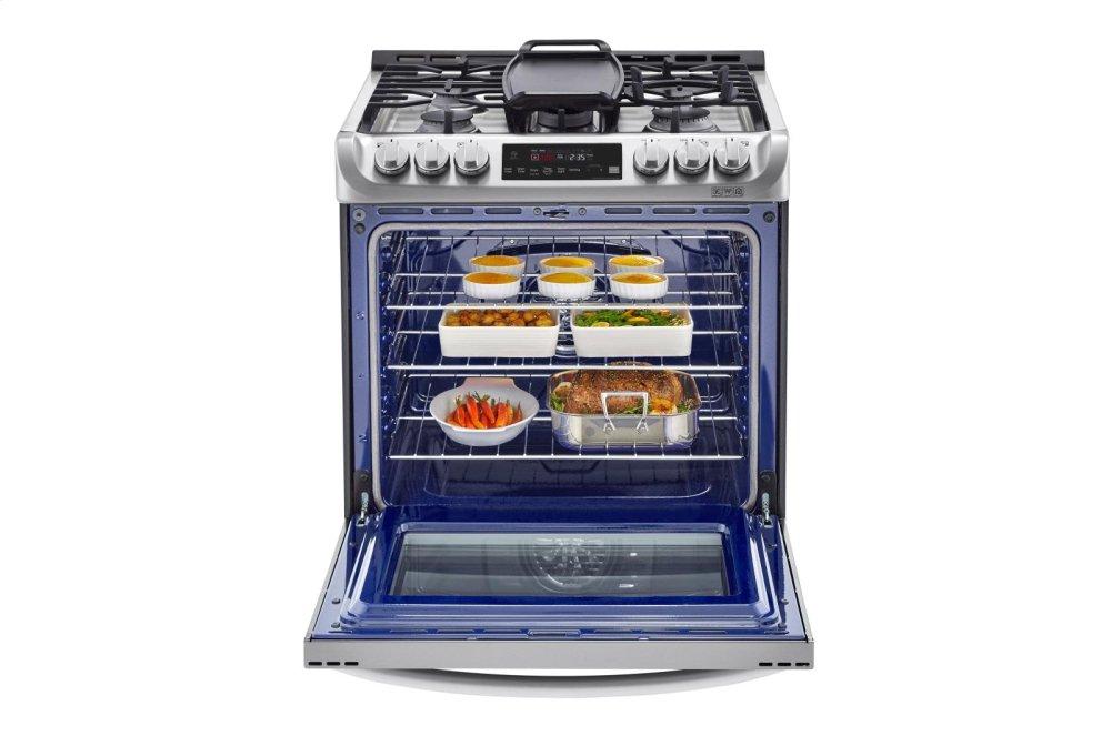 Lg LSD4913ST 6.3 Cu. Ft. Smart Wi-Fi Enabled Dual Fuel Slide-In Range With Probake Convection® And Easyclean®