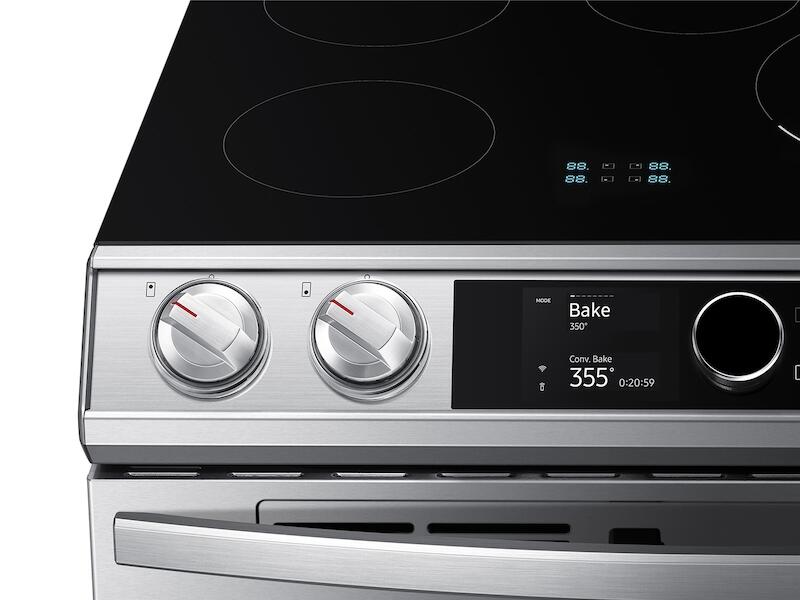 Samsung NE63T8951SS 6.3 Cu. Ft. Smart Slide-In Induction Range With Flex Duo™, Smart Dial & Air Fry In Stainless Steel