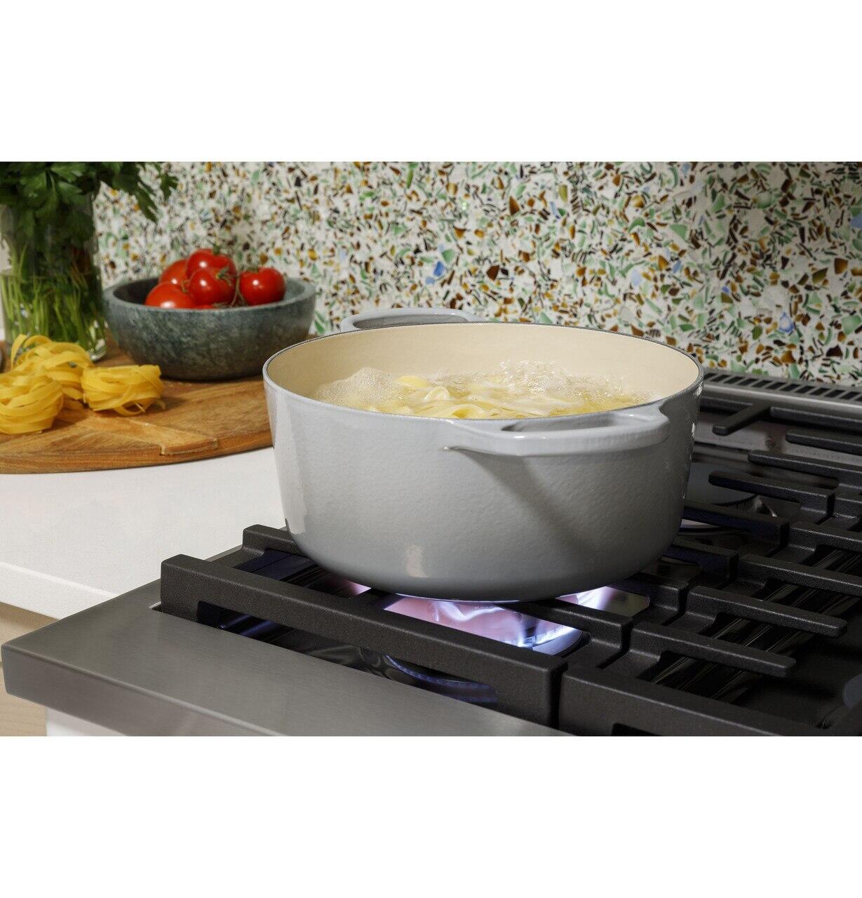 Cafe C2Y486P3TD1 Café™ 48" Smart Dual-Fuel Commercial-Style Range With 6 Burners And Griddle (Natural Gas)