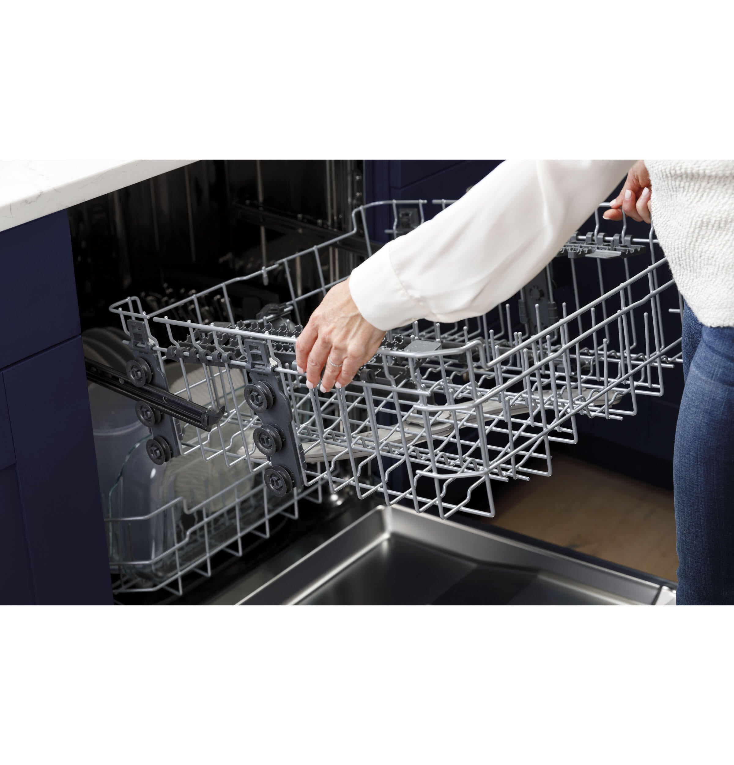 Ge Appliances GDF550PGRBB Ge® Front Control With Plastic Interior Dishwasher With Sanitize Cycle & Dry Boost