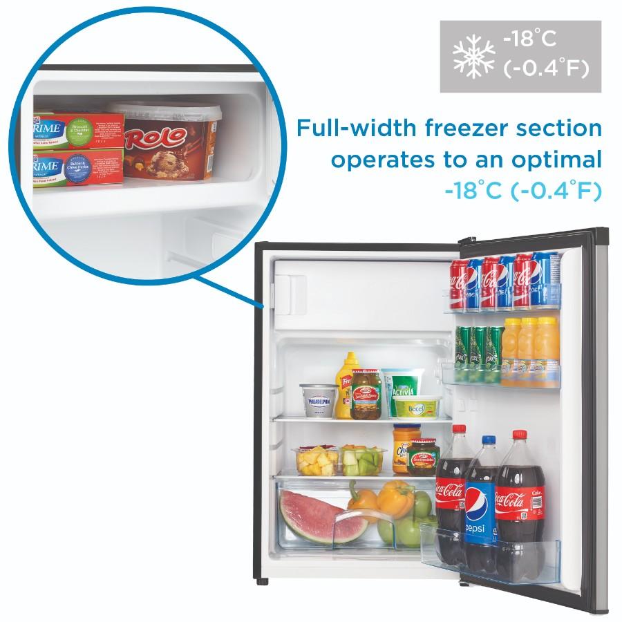 Danby DCR045B1BSLDB Danby 4.5 Cu. Ft. Compact Fridge With True Freezer In Stainless Steel