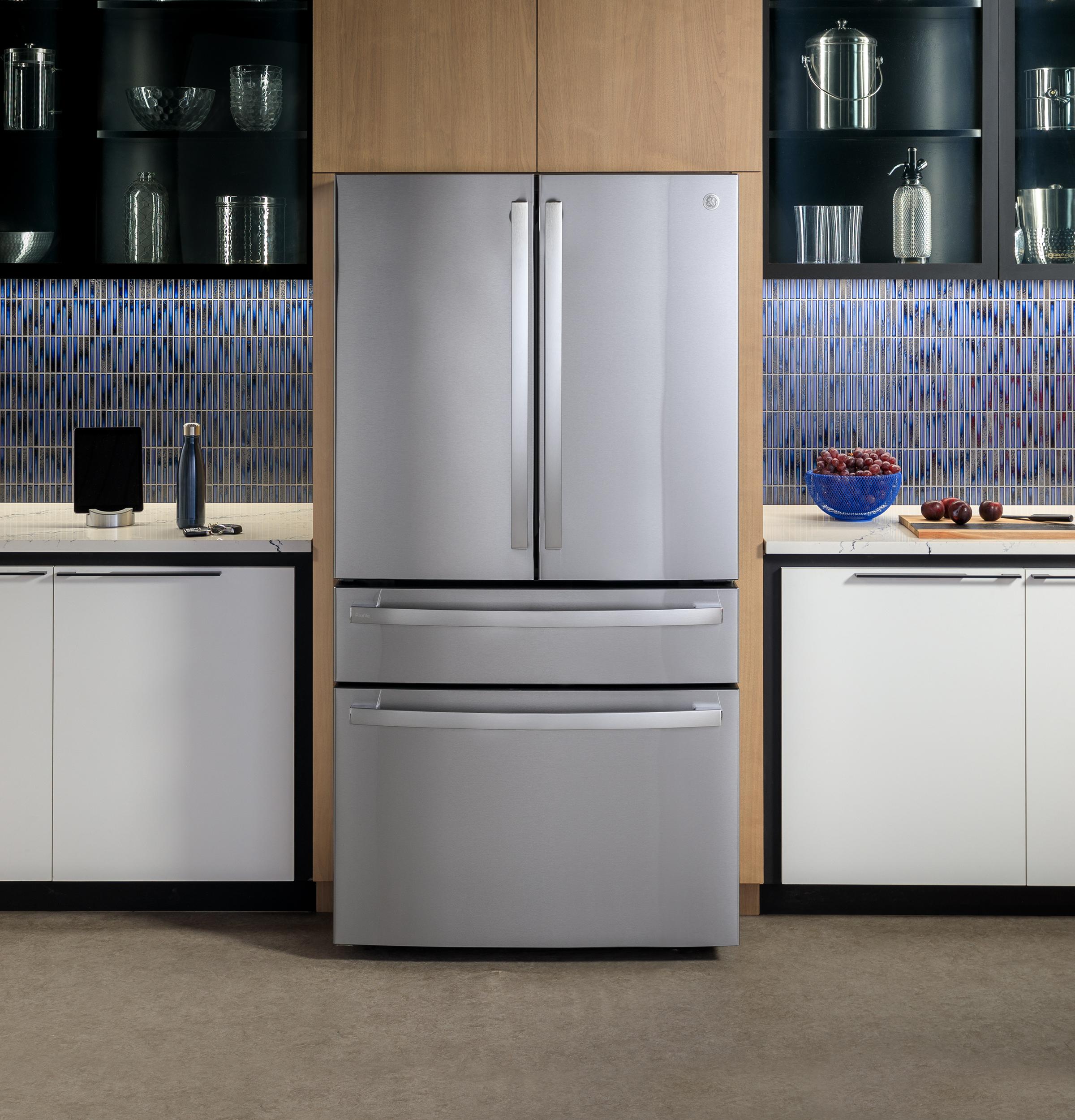 Ge Appliances PGE29BYTFS Ge Profile™ Series Energy Star® 28.7 Cu. Ft. Smart Fingerprint Resistant 4-Door French-Door Refrigerator With Dual-Dispense Autofill Pitcher