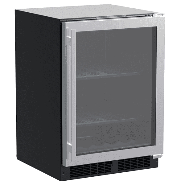 Marvel MLBV124SG01A 24-In Built-In Beverage Center With Wine Cradle With Door Style - Stainless Steel Frame Glass