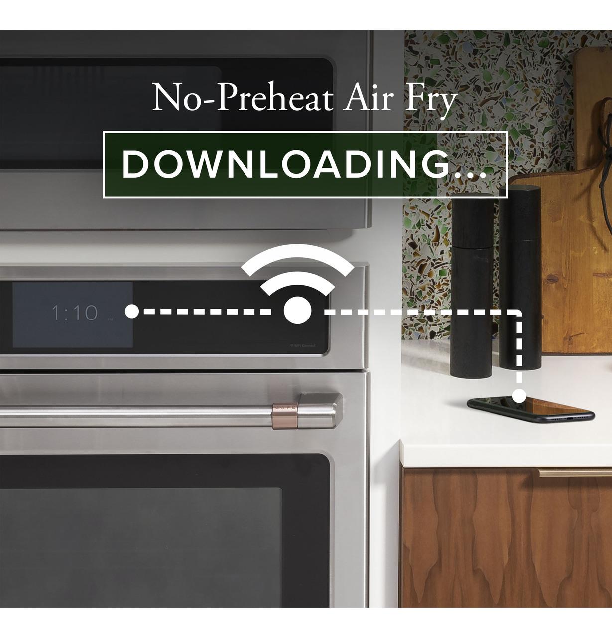 Cafe CTD90DM2NS5 Café™ Minimal Series 30" Smart Built-In Convection Double Wall Oven In Platinum Glass
