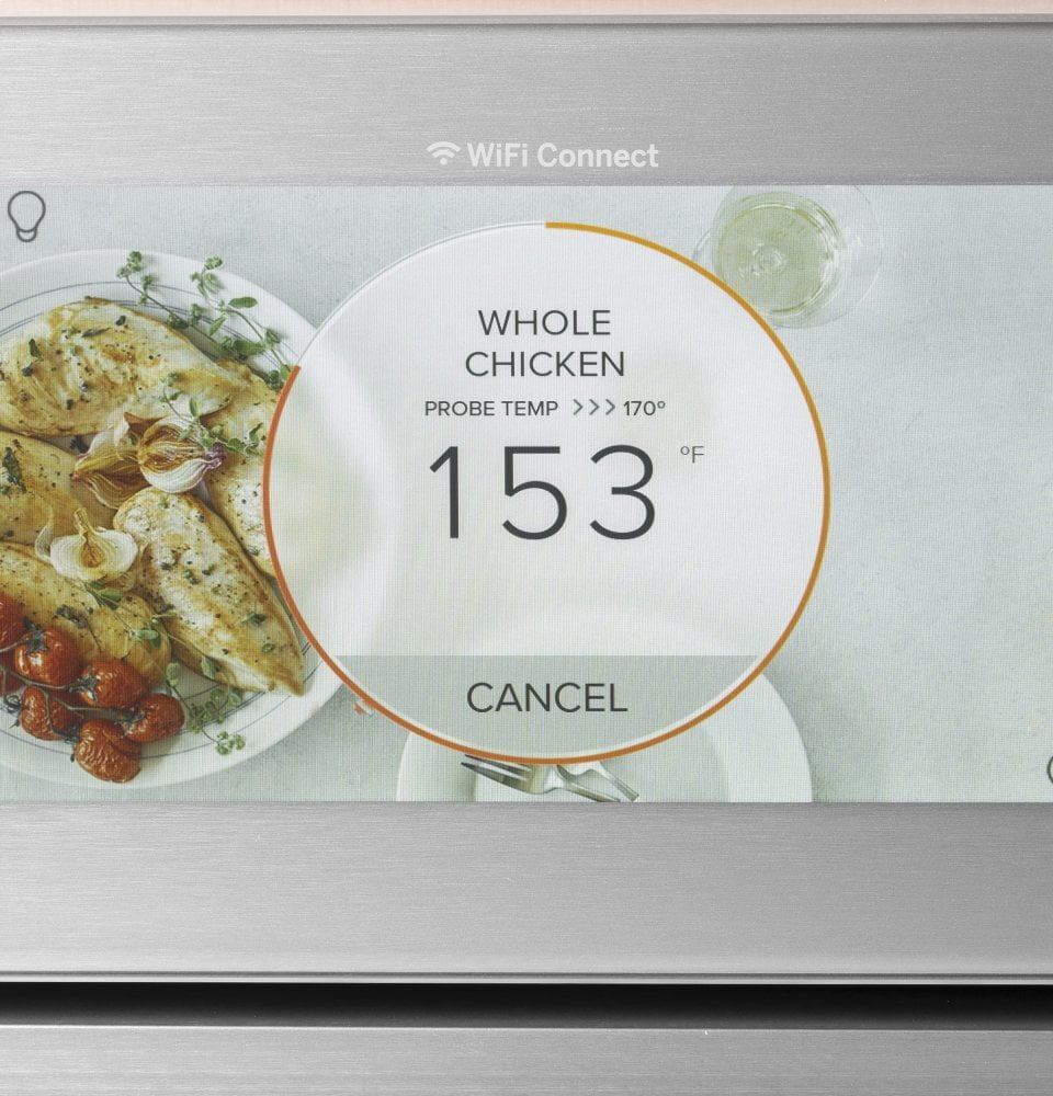 Cafe CKD70DM2NS5 Café 27" Smart Double Wall Oven With Convection In Platinum Glass