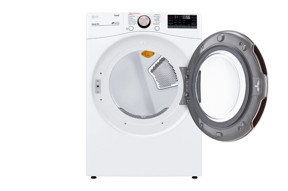 Lg DLGX4001W 7.4 Cu. Ft. Ultra Large Capacity Smart Wi-Fi Enabled Front Load Gas Dryer With Turbosteam™ And Built-In Intelligence