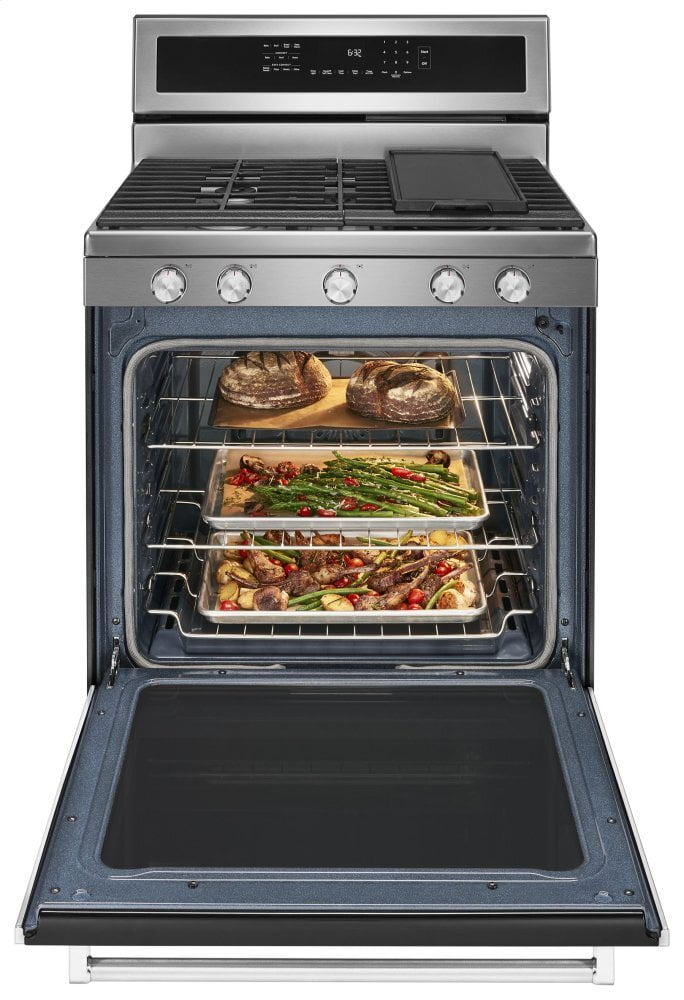 Kitchenaid KFGG500ESS 30-Inch 5-Burner Gas Convection Range - Stainless Steel