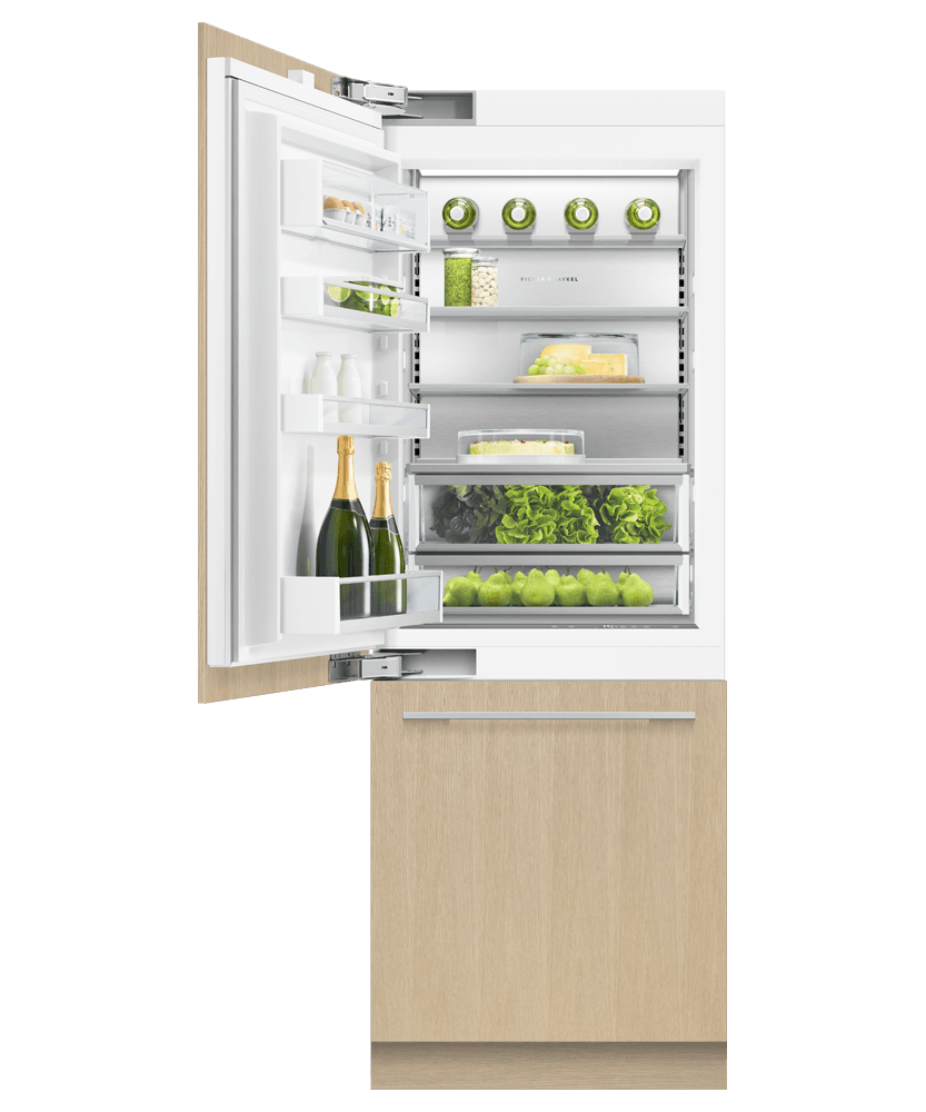 Fisher & Paykel RS3084WRUK1 Integrated Refrigerator Freezer, 30", Ice & Water