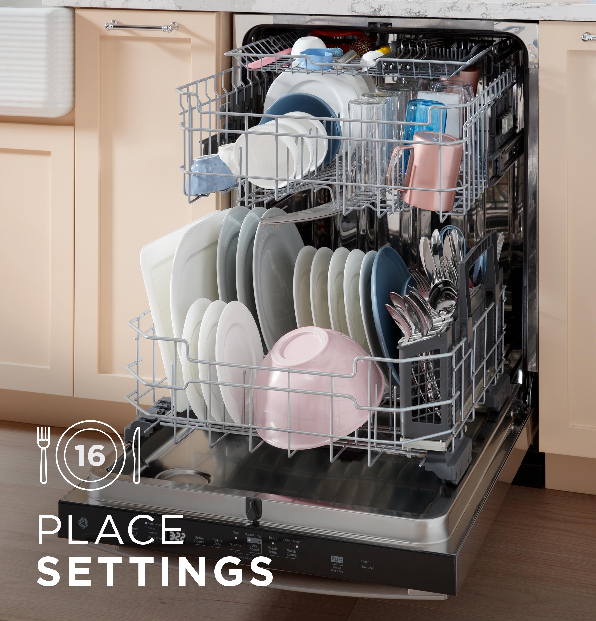 Ge Appliances GDP670SMVES Ge® Fingerprint Resistant Top Control With Stainless Steel Interior Dishwasher With Sanitize Cycle