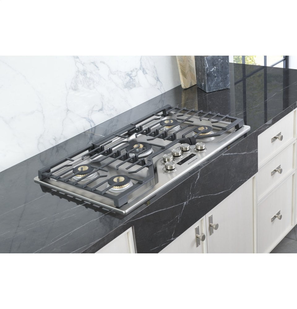 Monogram ZGU36ESLSS Monogram 36" Smart Deep-Recessed Gas Cooktop (Natural Gas)