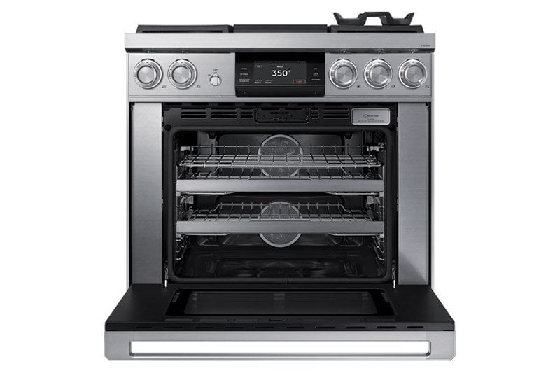 Dacor DOP36M94DLS 36" Pro Dual-Fuel Steam Range, Silver Stainless Steel, Natural Gas