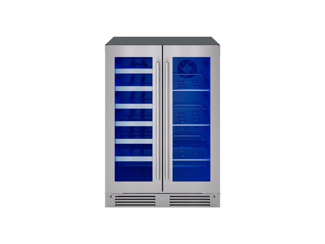 Zephyr PRWB24C32CG 24" French Door Dual Zone Wine & Beverage Cooler